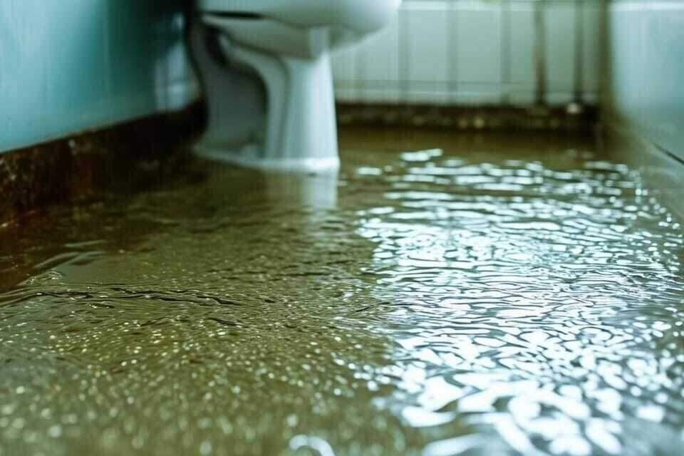 Sewage backup cleanup